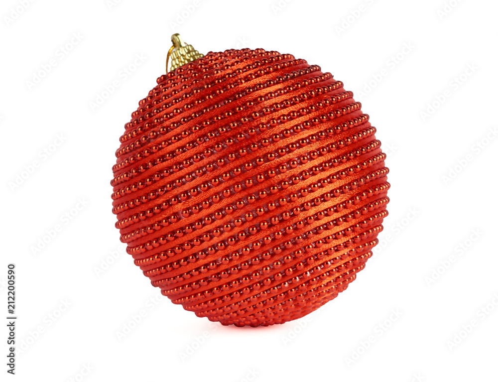 One red Christmas tree toy One red Christmas tree toy