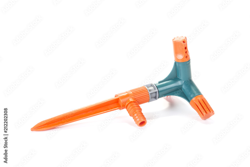 Water hose sprinkler isolated on the white