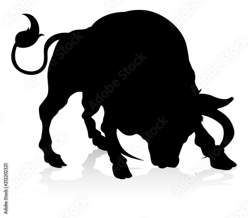 Bull Farm Animal Silhouette