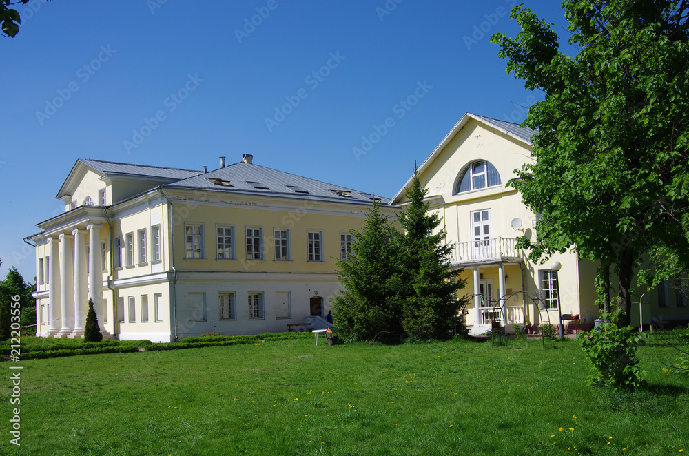 MOSCOW,Russia - May, 2018: Sviblovo Manor on a Sunny spring day MOSCOW,Russia - May, 2018: Sviblovo Manor on a Sunny spring day