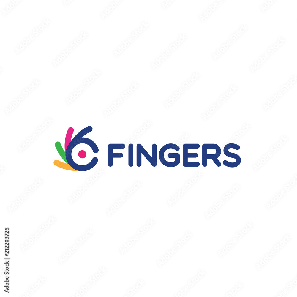 Vector logo hand with finger symbol character template Vector logo hand with finger symbol character template