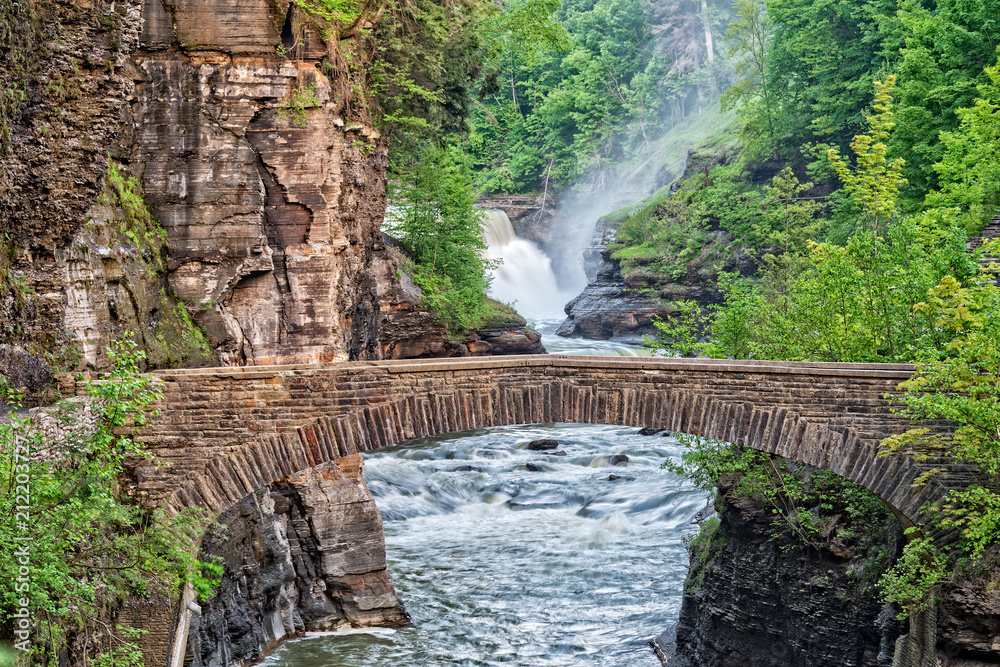 Fototapeta premium The Lower Falls At Letchworth State Park