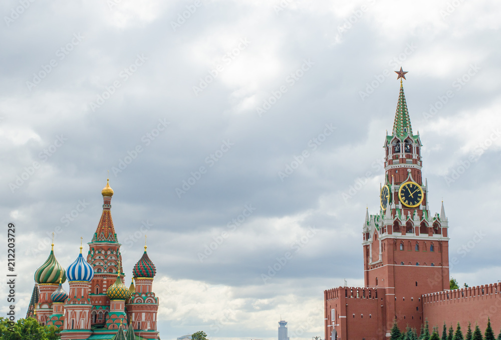 Spasskaya Tower and Cathedral of Saint Basil