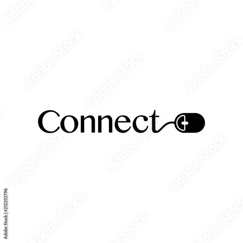 Vector logo computer mouse sign symbol template