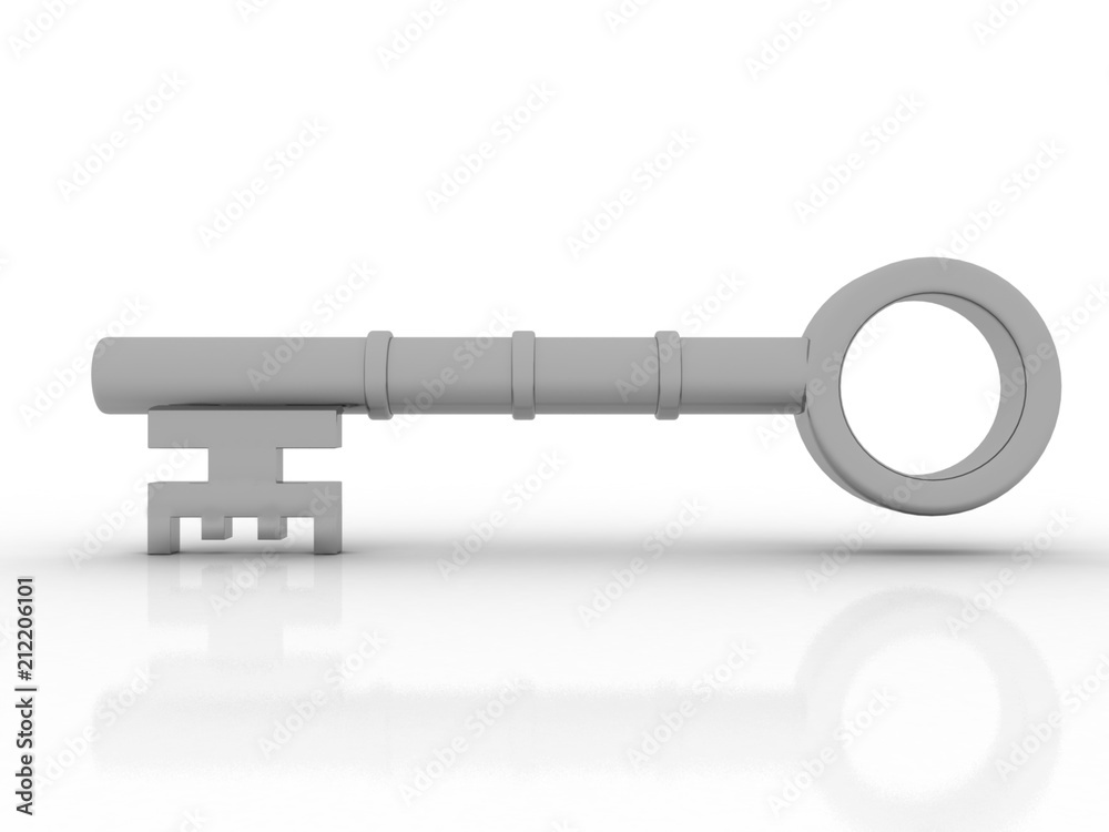 key. 3D illustration