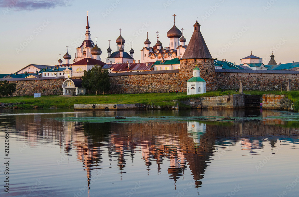 SOLOVKI, REPUBLIC OF KARELIA, RUSSIA - August, 2017: Solovki Monastery
