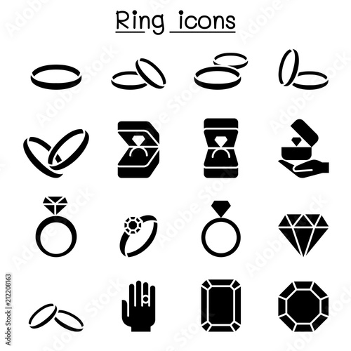 Ring icon set
