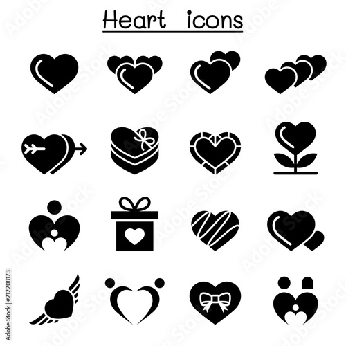 Heart icon set