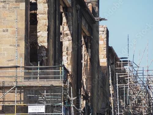 Glasgow School of Art ruins after fire in Glasgow photo