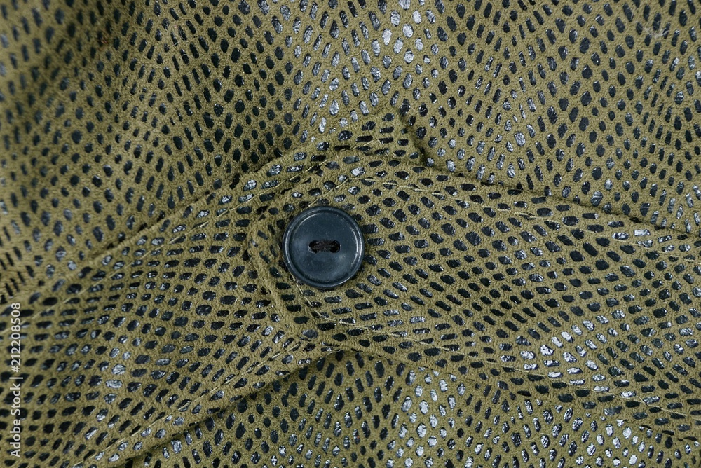 black big button on patchy leather dress black big button on patchy leather dress