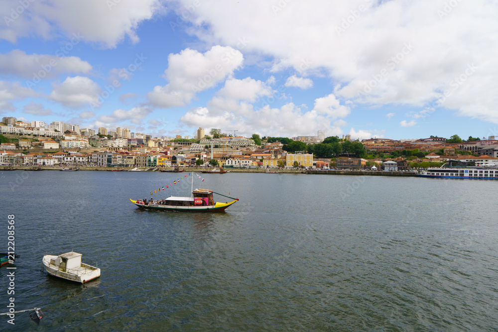 Fototapeta premium Lovely river. Cityscape and embankment image