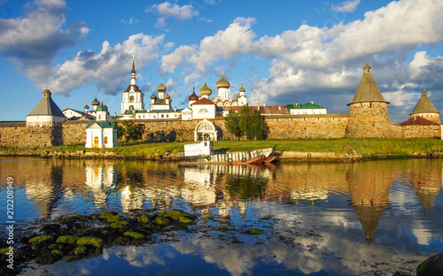 SOLOVKI, REPUBLIC OF KARELIA, RUSSIA - August, 2017: Solovki Monastery at summer day
