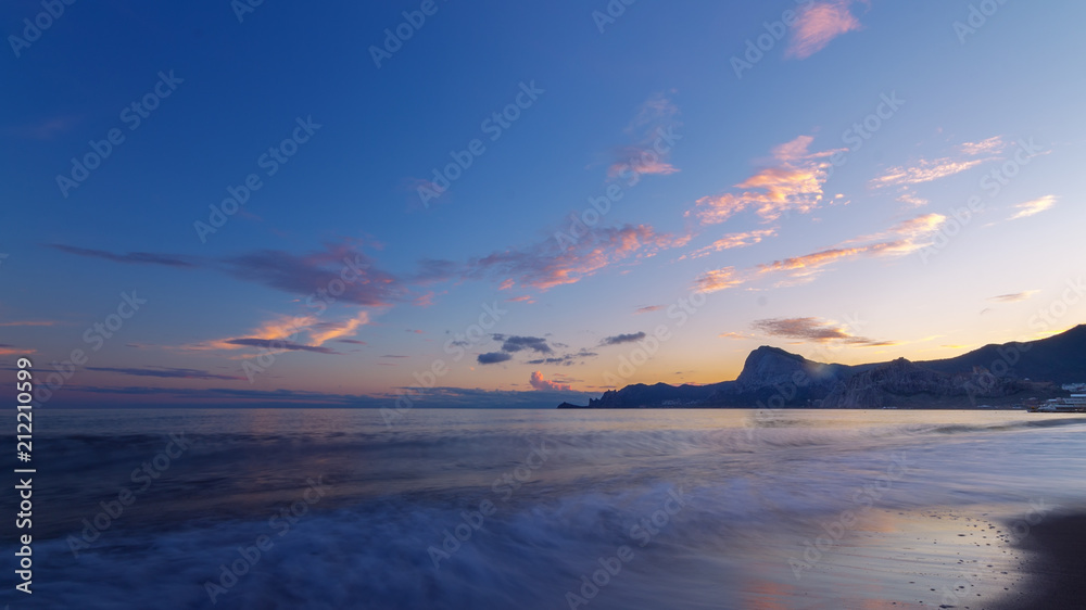sunset on a background of mountains / Republic of Crimea tourism travel