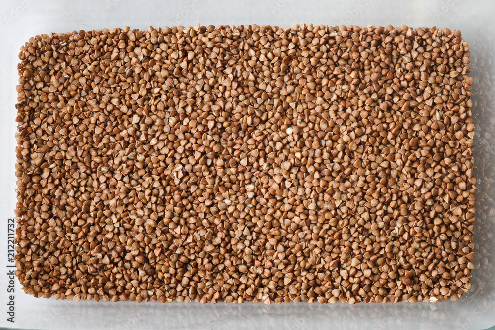 Photo of buckwheat groats of good quality close up Photo of buckwheat groats of good quality close up