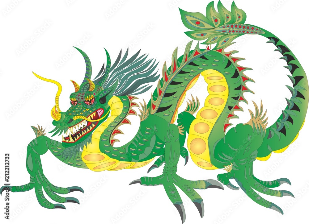 Fototapeta premium DRAGON FIERN CHINESE NATIONAL SYMBOL CHINA