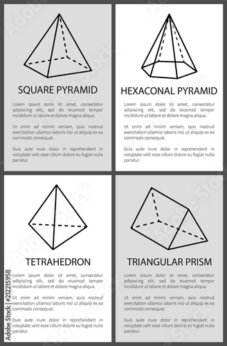 Square Hexagonal Pyramid Tetrahedron Prism Vector