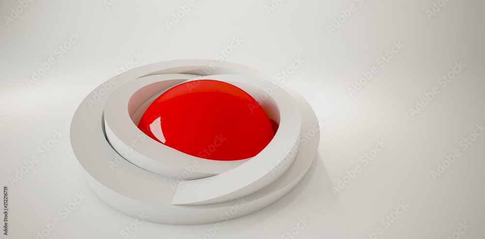 Minimalistic background design, asbtraction with a ball, 3d render. Minimalistic background design, asbtraction with a ball, 3d render.