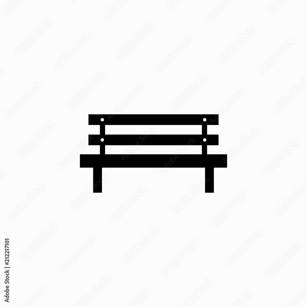 Bench vector icon.