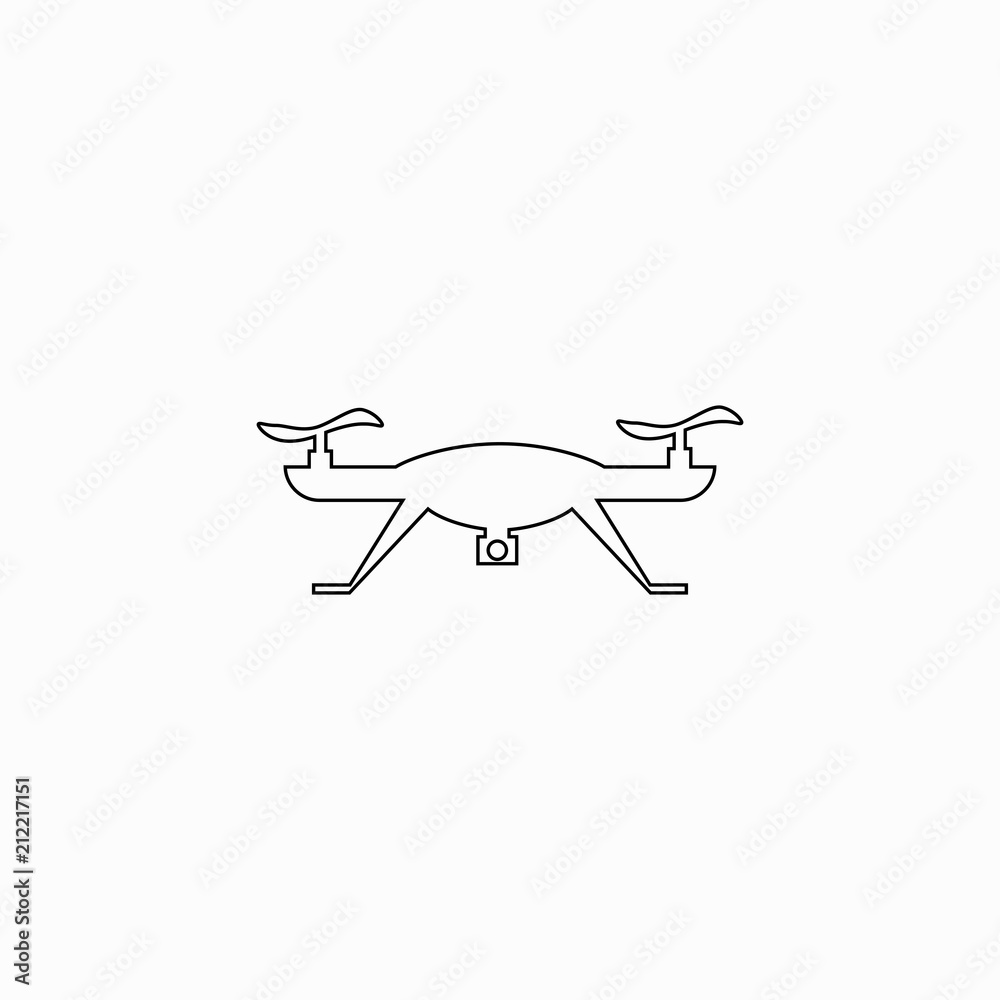 Drone icon. Quadcopter vector design. Quad copter illustration. Element of new technology Drone icon. Quadcopter vector design. Quad copter illustration. Element of new technology