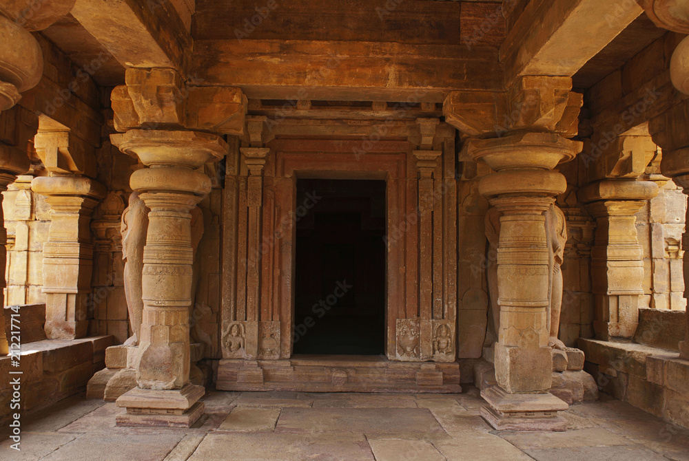 Dvara-bandha and the mukha-mandapa, Jain temple, known as Jaina Narayana, Pattadakal, Karnataka Dvara-bandha and the mukha-mandapa, Jain temple, known as Jaina Narayana, Pattadakal, Karnataka