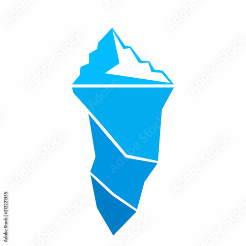 iceberg diagram vector illustration.