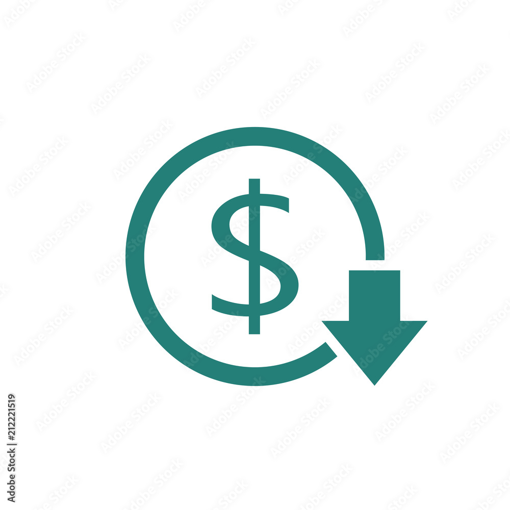 Reduce costs icon. Clipart image Stock Vector Adobe Stock