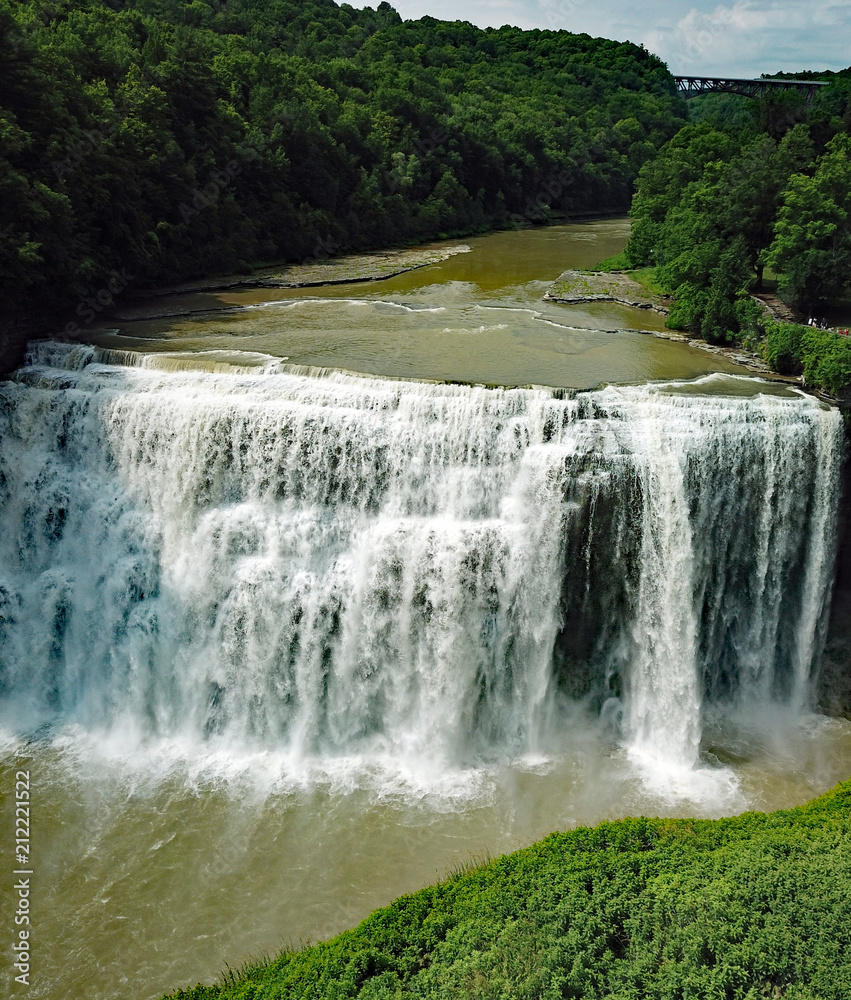Fototapeta premium Waterfall and river bend