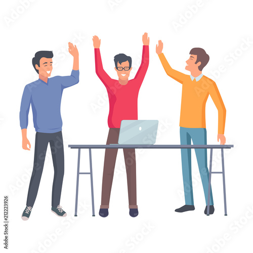 Teamwork and Successful Startup Illustration.