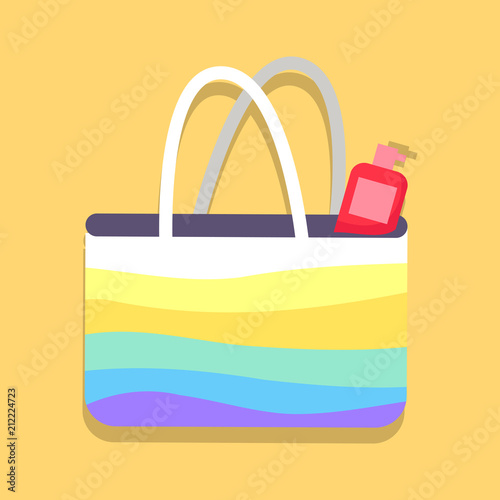 Summer Bag for Beach with Spray Inside Poster