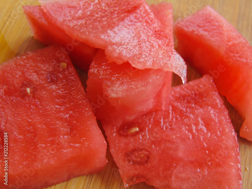 Watermelon pieces.