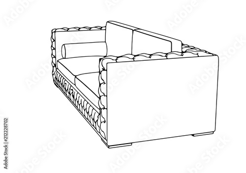 sketch of couch vector
