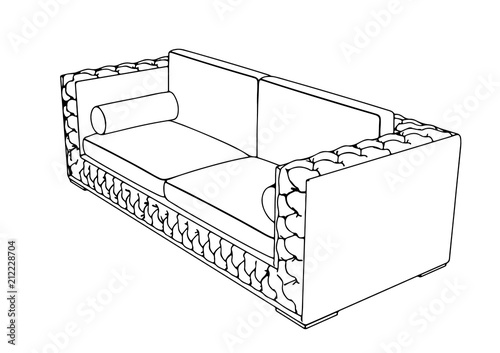 sketch of couch vector