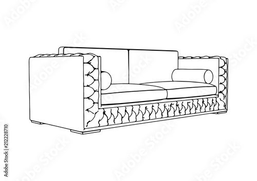 sketch of couch vector