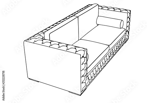 sketch of couch vector
