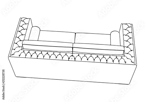 sketch of couch vector