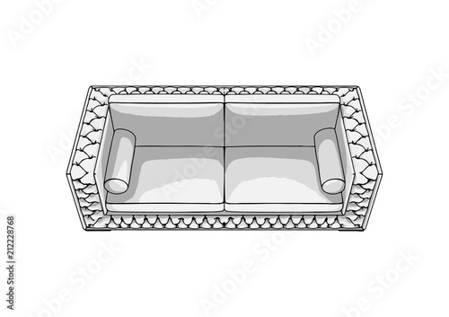 sketch of couch vector