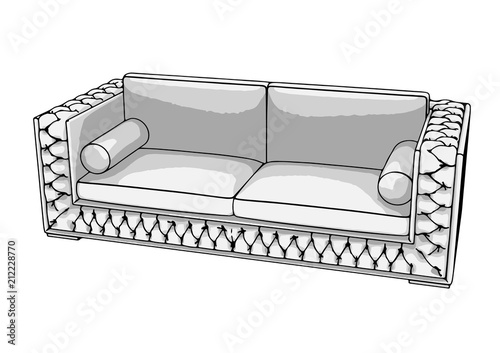 sketch of couch vector