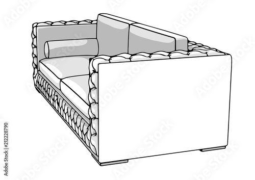 sketch of couch vector