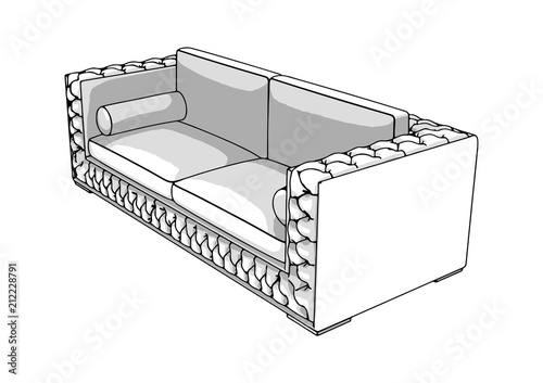 sketch of couch vector