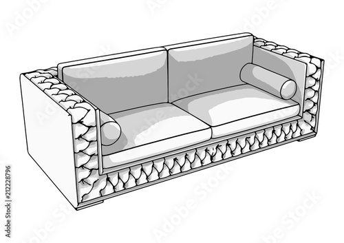 sketch of couch vector