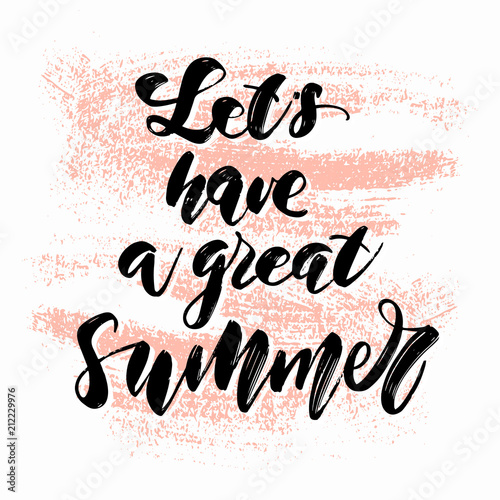 Hand drawn summer lettering...