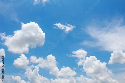 Beautiful blue sky in the morning for background