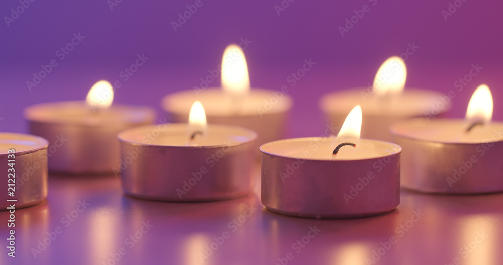 Burning candle light Burning candle light