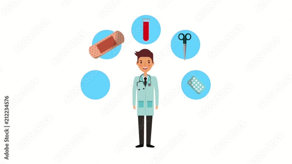 man doctor professional medical supplies health ilustration man doctor professional medical supplies health ilustration