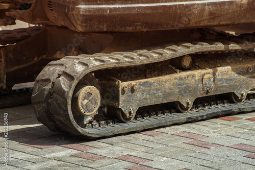 Rubber tractor caterpillar
