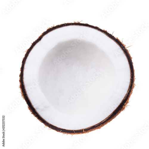 Coconut isolated on the white background. Tropical fruit coconut