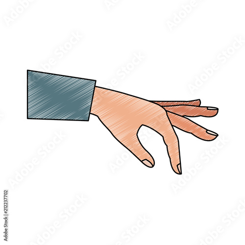 Hand grabbing isolated vector illustration graphic design