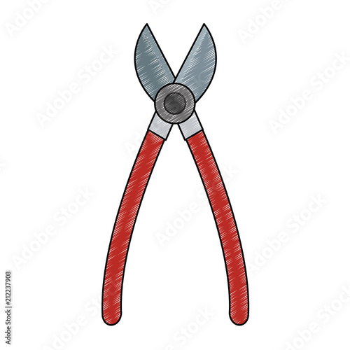 garden shears tool vector illustration graphic design