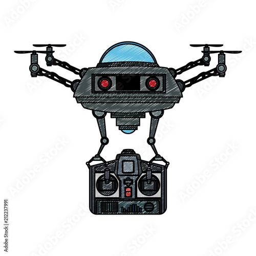 RC drone isolated vector illustration graphic design