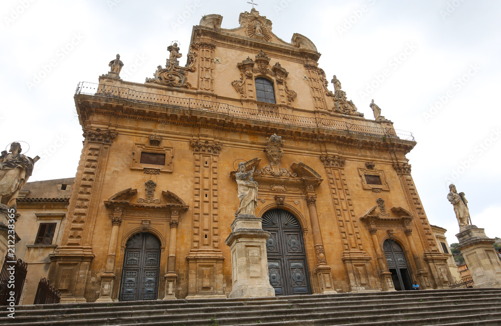 Fototapeta premium San Pietro church, Modica, sicily, Italy